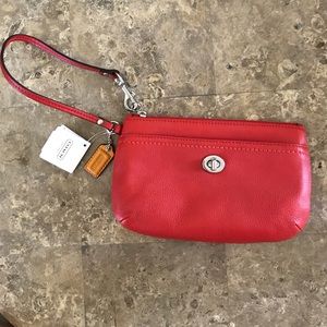 NWT Red Coach Wristlet